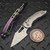 Microtech M-Stitch Ram-Lok Titanium Slab Side Stonewash 3.0" S/E Purple Ti Accent Marfione Select 169MRL-10MS3