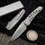 Sharknivco Waka V4.9 Gills Titanium Frame Lock RWL34 Polished Stonewash