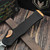 Heretic Custom Knives Prototype Hydra T/E Copper Button Safety & Charging Bar, Carbon Fiber Plate S/N 013 - Preowned