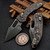 Microtech Stitch Ram-Lok Livewire Carbon Fiber DLC Stonewash w/Flamed Ti Accent & Bronzed Stainless HW 169RL-1DLCMS1