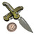 Microtech LUDT Ram-Lok Manual OD Green Frag Aluminum 3.4" Clip Point Apocalyptic M390MK 1135RL-10APFROD