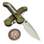 Microtech LUDT Ram-Lok Manual OD Green Frag Aluminum 3.4" Clip Point Stonewash M390MK 1135RL-10FROD