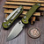 Microtech LUDT Ram-Lok Manual OD Green Frag Aluminum 3.4" Clip Point Stonewash M390MK 1135RL-10FROD