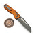 Microtech MSI Mini Orange Aluminum Fluted 3.18" S/E Apocalyptic Full Serrated 210M-12APFLOR