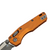 Microtech MSI Mini Orange Aluminum Fluted 3.18" S/E Apocalyptic Full Serrated 210M-12APFLOR