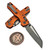 Microtech MSI Ram-Lok Mini Orange Aluminum Fluted 3.10" S/E Full Serrated Apocalyptic 210M-12APFLOR