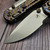 Microtech LUDT Ram-Lok Manual Flamed Frag Titanium 3.4" Clip Point Stonewash M390MK Bronze Ti Accent Marfione Select 1135RL-10FRMS3