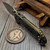Microtech LUDT Ram-Lok Manual Flamed Frag Titanium 3.4" Clip Point Stonewash M390MK Bronze Ti Accent Marfione Select 1135RL-10FRMS3