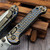 Microtech LUDT Ram-Lok Manual Flamed Frag Titanium 3.4" Clip Point Stonewash M390MK Blue Ti Accent Marfione Select 1135RL-10FRMS4