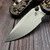 Microtech LUDT Ram-Lok Manual Flamed Frag Titanium 3.4" Clip Point Stonewash M390MK Blue Ti Accent Marfione Select 1135RL-10FRMS4
