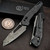 Dew Hara SOUGA Marble Carbon Fiber Crossbar Lock 3.63" VG-10 Damascus Reverse Tanto