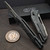 Dew Hara SOUGA Marble Carbon Fiber Crossbar Lock 3.63" VG-10 Damascus Reverse Tanto