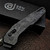 Dew Hara SOUGA Marble Carbon Fiber Crossbar Lock 3.63" DLC M390 Reverse Tanto