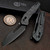 Dew Hara SOUGA Marble Carbon Fiber Crossbar Lock 3.63" PVD M390 Reverse Tanto