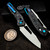 Dew Hara SOUGA Marble Carbon Fiber Crossbar Lock 3.63" Satin M390 Reverse Tanto