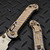 Microtech LUDT Ram-Lok Manual Flamed Slab Side Titanium 3.4" Clip Point Stonewash M390MK Bronze Ti Accent Marfione Select 1135RLS-10MS3