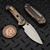 Microtech LUDT Ram-Lok Manual Flamed Slab Side Titanium 3.4" Clip Point Stonewash M390MK Bronze Ti Accent Marfione Select 1135RLS-10MS3