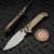Microtech LUDT Ram-Lok Flamed Slab Side Titanium 3.40" Clip Point Stonewash M390MK Bronze Ti Accent Marfione Select 1135RLS-10MS3  By Edc Lifestyle