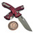 Microtech Amphibian Mini Ram-Lok Merlot Aluminum Frag 3.25" S/E Apocalyptic 137MRL-10APFRMR