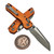 Microtech MSI Mini Orange Aluminum Fluted 3.18" S/E Partial Serrated Apocalyptic 210M-11APFLOR