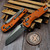 Microtech MSI Mini Orange Aluminum Fluted 3.18" S/E Partial Serrated Apocalyptic 210M-11APFLOR