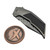 Reate T3000 Carbon Fiber Inlay Titanium Handle 3" Damasteel