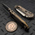 Microtech LUDT Ram-Lok Manual Flamed Grooved Titanium 3.4" Tanto Stonewash M390MK Bronze Ti Accent Marfione Select 1136RLG-10MS3