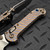Microtech LUDT Ram-Lok Manual Flamed Slab Side Titanium 3.4" Tanto Stonewash M390MK Blue Ti Accent Marfione Select 1136RLS-10MS4