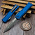Microtech Hera II Mini Blue 2.90" Bayonet Apocalyptic 1701M-10APBL