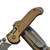 Microtech LUDT Ram-Lok Manual Tan Frag Aluminum 3.4" Clip Point Apocalyptic M390MK 1135RL-10APFRTA