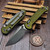 Microtech LUDT Ram-Lok Manual OD Green Frag Aluminum 3.4" T/E  Apocalyptic M390MK 1136RL-10APFROD