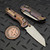 Microtech MSI Mini Flamed Slab Side Titanium 3.18" S/E Stonewash Blue Ti Accent Marfione Select 210M-10MS13