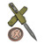 Microtech UTX-70 OD Green 2.5" D/E Apocalyptic 11474-10APOD