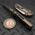 Microtech MSI Ram-Lok Mini Flamed Slab Side Titanium 3.10" S/E Stonewash Bronze Ti Accent Marfione Select 210M-10MS12