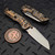 Microtech MSI Mini Flamed Frag Titanium 3.18" Stonewash Blue Ti Accent 210M-10FRMS13 Marfione Select