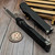 MICROTECH HALO VII BLACK 4.4" CLIP POINT STONEWASH MARFIONE SELECT 1350-10MS1