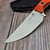 Microtech Akris Fixed Blade Ember G-10 3.7" Stonewash M390MK W/ Black Kydex Sheath 95-10EM-5