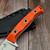 Microtech Akris Fixed Blade Ember G-10 3.7" Stonewash M390MK W/ Black Kydex Sheath 95-10EM-5