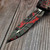 Microtech Combat Troodon Bull Shark Gray/Black Red Splatter D/E 1142-1BGBKRDSPLS - Preowned
