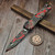 Microtech Combat Troodon Bull Shark Gray/Black Red Splatter D/E 1142-1BGBKRDSPLS - Preowned