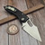 Microtech Stitch Auto Black S/E Stonewash 169-11 Partial Serrated - Preowned S/N 14735