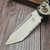 Microtech LUDT Titanium Textured Inlay T/E Stonewash Partial Serrated 1136-11MS8 - Preowned
