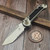 Microtech LUDT Titanium Textured Inlay T/E Stonewash Partial Serrated 1136-11MS8 - Preowned