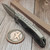 Microtech Anax Titanium Handle Carbon Fiber Inlay Bead Blast S/E 190C-7CFTI S/N 001- Preowned
