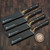 MICROTECH KNIVES 4.5" M390 STEAK KNIFE SET DLC W/BRONZE TITANIUM BOLSTER CARBON FIBER 3600B-1SETDLCCFS