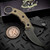 Bastinelli Knives Mako Compact Fixed Blade PVD Green Micarta