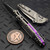 MICROTECH SOCOM RAM-LOK CLIP POINT STONEWASH FRAG TITANIUM W/PURPLE TI ACCENT 160RL-10FRMS4