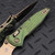 MICROTECH SOCOM RAM-LOK BRONZED STONEWASH CLIP POINT ANTIQUE GREEN FRAG TITANIUM W/BRONZE TI ACCENT MARFIONE SEELCT 160RL-13FRMS1