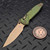 MICROTECH SOCOM RAM-LOK BRONZED STONEWASH CLIP POINT ANTIQUE GREEN SLAB SIDE TITANIUM W/BRONZE TI ACCENT MARFIONE SEELCT 160RLS-13MS1