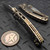 Microtech Amphibian Ram-Lok S/E Flamed Titanium Slab Stonewash Bronze Ti Accent Marfione Select 137RL-10MS7